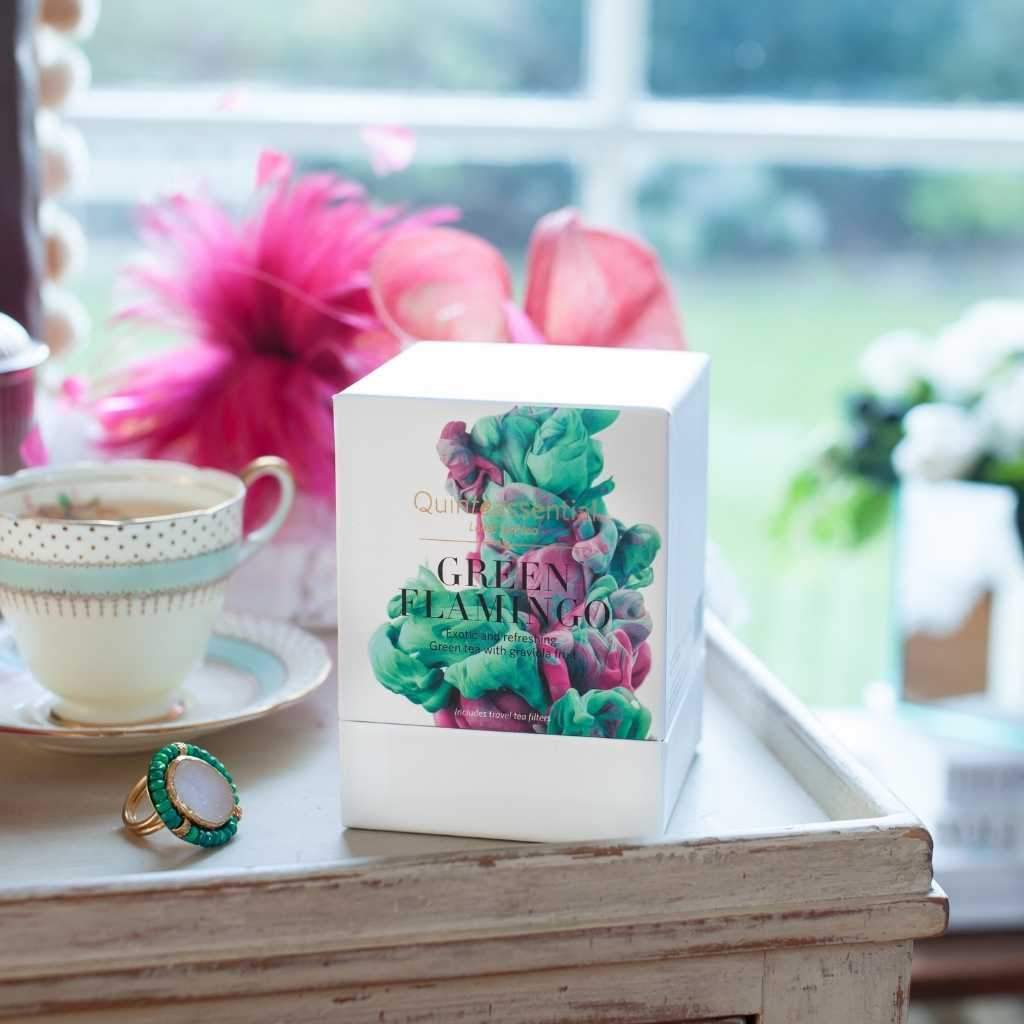 Green Flamingo Tea Caddy Box