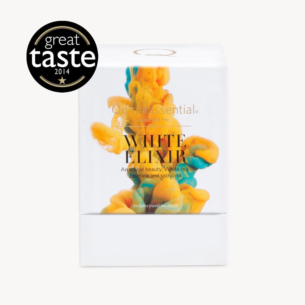 White Elixir Tea Box Caddy by Quinteassential